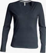 Langärmeliges Damen-T-Shirt KARIBAN K382