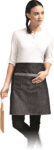 Kellnerschürze mit Tasche MIDI 50x70 cm
