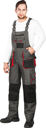 Winterarbeitshose SMOG auf Hosenträgern