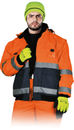 Reflektierende Winter-Arbeitsjacke WARDI HIVIS 2V1