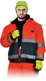 Reflektierende Winter-Arbeitsjacke WARDI HIVIS 2V1