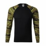 Langarm-T-Shirt in Tarnfarben 166 GREEN