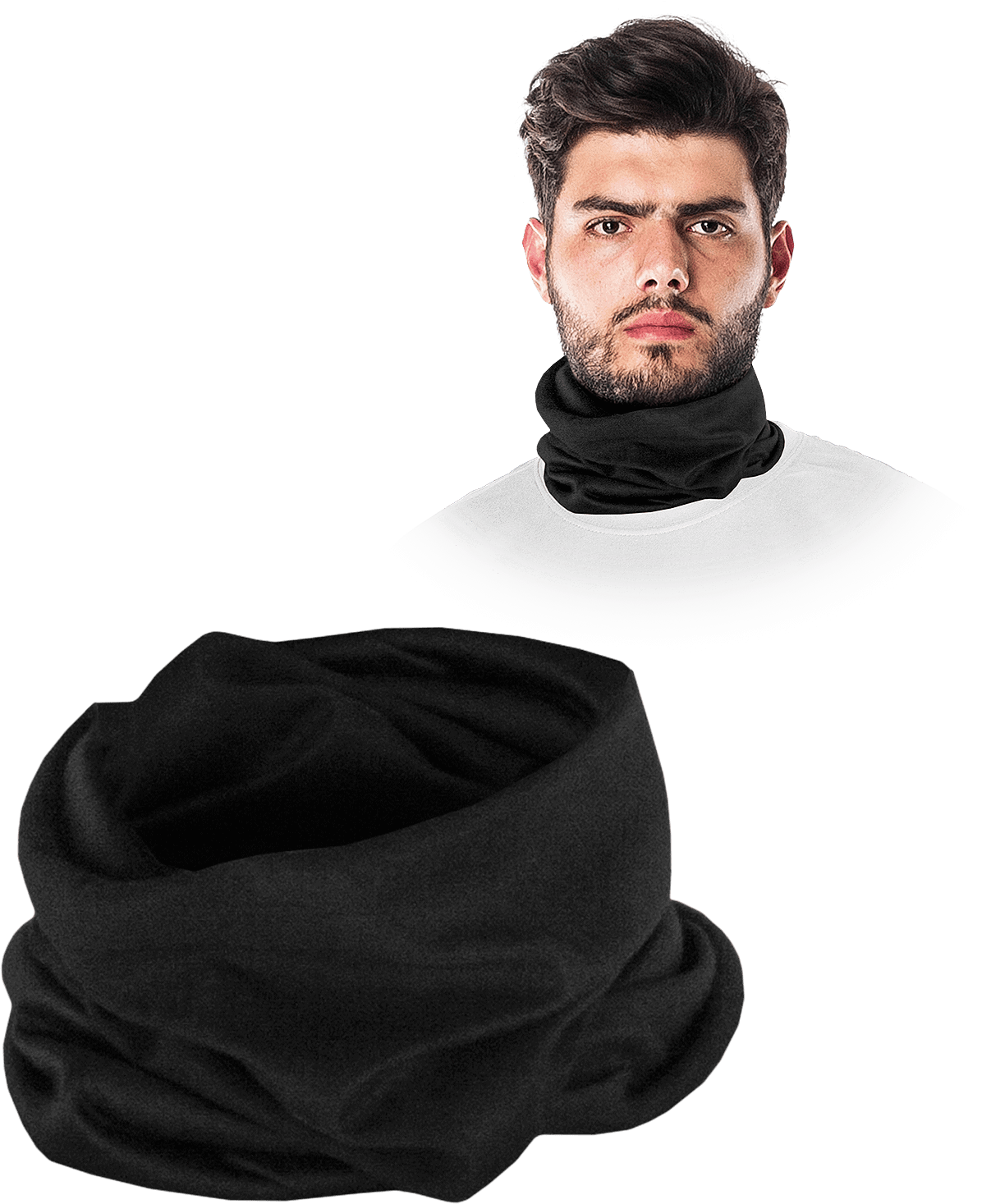 Schwarzer Arbeits-Nackenwärmer BAND Schwarzer Arbeits-Nackenwärmer BAND