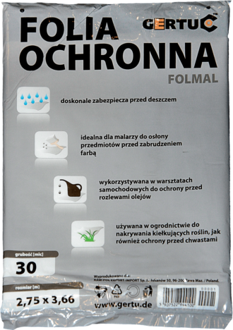 GERTUC Schutzabdeckfolie 2,75 x 3,66 m