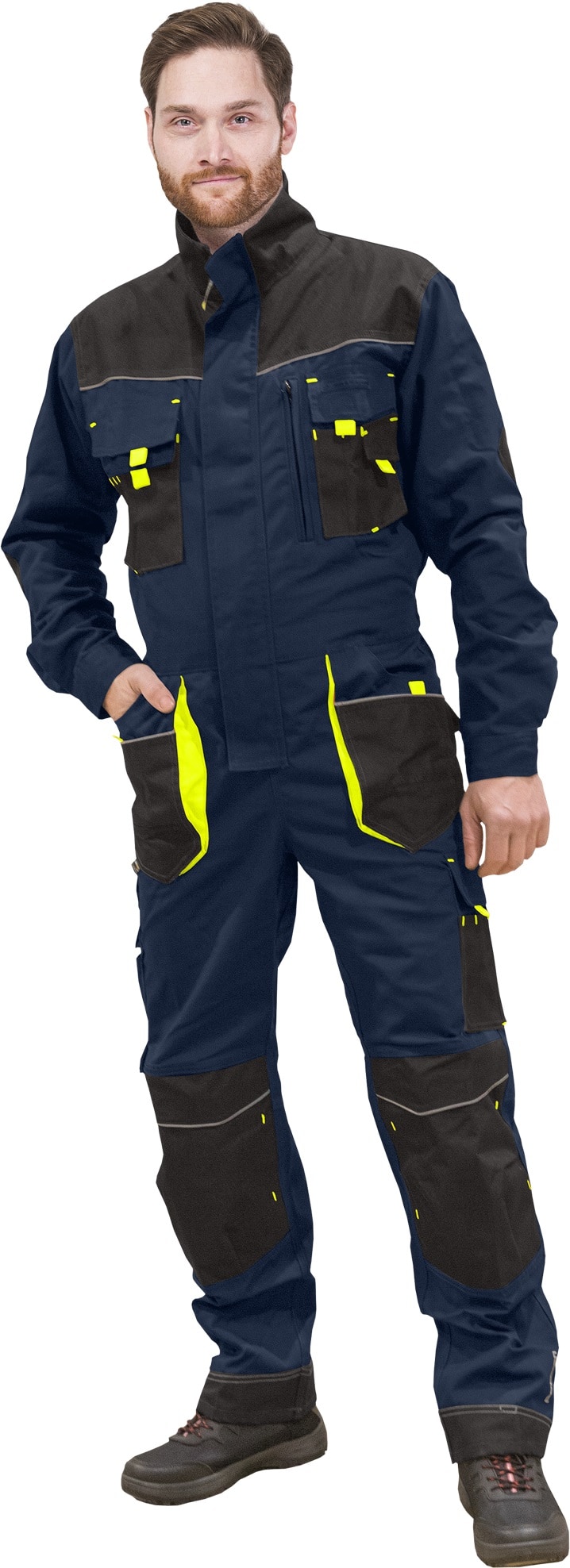 Arbeitsoverall PROFI NAVY GELB 2.0 Arbeitsoverall PROFI NAVY GELB 2.0