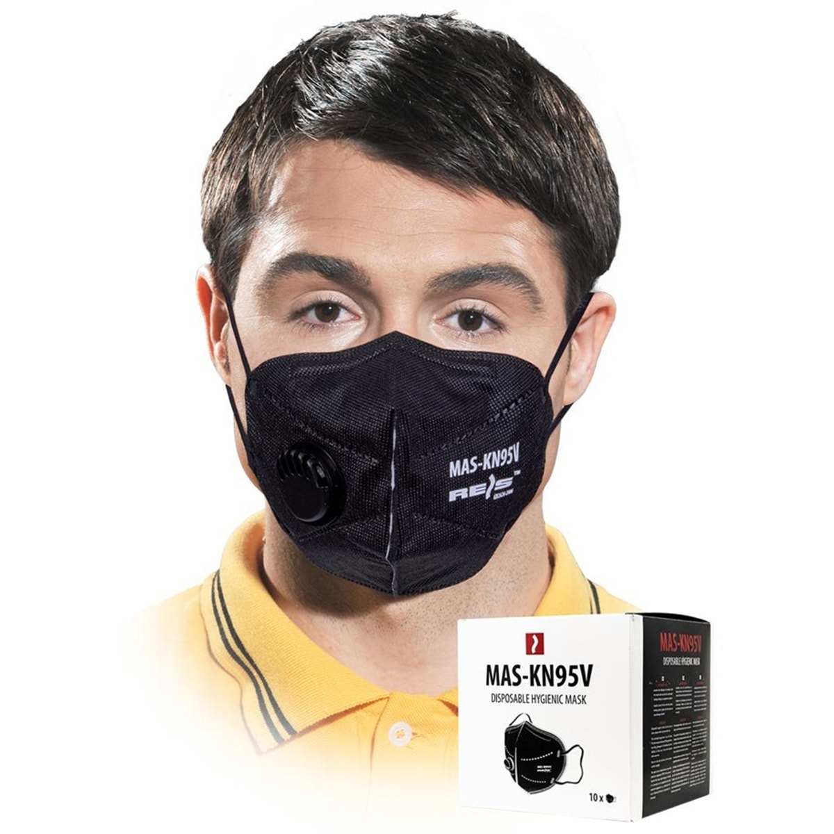 Damenbinde KN95 schwarz mit Ventil 5 Lagen 10St. Damenbinde KN95 schwarz mit Ventil 5 Lagen 10St.