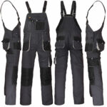 Arbeitshose mit Hosenträgern FORCE GREY