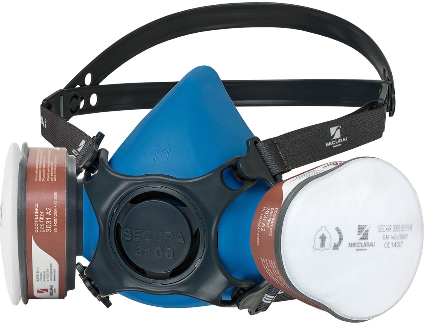 Set Halbmaske mit Filtern A2 P3 R SECURA 3100 CHEMIK Set Halbmaske mit Filtern A2 P3 R SECURA 3100 CHEMIK
