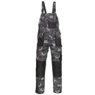 Camouflage Arbeitshose mit Hosenträgern FORCE CAMU