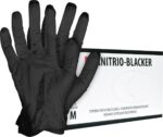 Schwarze puderfreie Nitril-Handschuhe 100 Stück BLACKER