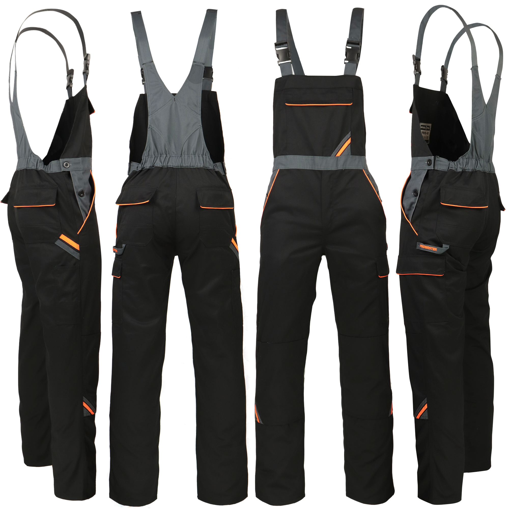 Arbeitsoverall für Hosenträger PRO BLACK Arbeitsoverall für Hosenträger PRO BLACK