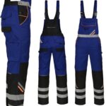 Arbeitsoverall für Hosenträger PRO BLUE REFLEX