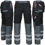 Bundfalten-Arbeitshose PRO BLACK REFLEX