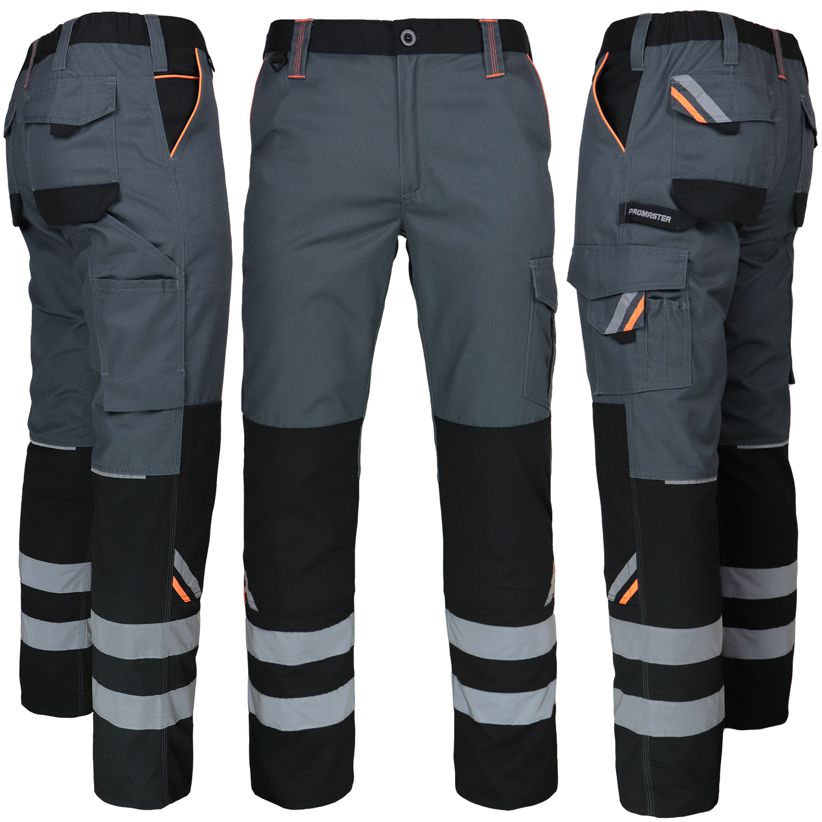 Bundfalten-Arbeitshose PRO GREY REFLEX Bundfalten-Arbeitshose PRO GREY REFLEX