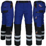 Bundfalten-Arbeitshose PRO BLUE REFLEX