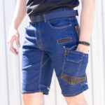Work denim stretch shorts JEANS STRETCH BLUE