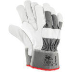 Kombinierte Arbeitshandschuhe aus Ziegenleder HIPER CHARCOAL