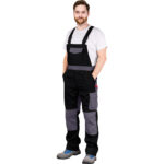 Arbeitshose auf Hosenträger DELUX BLACK