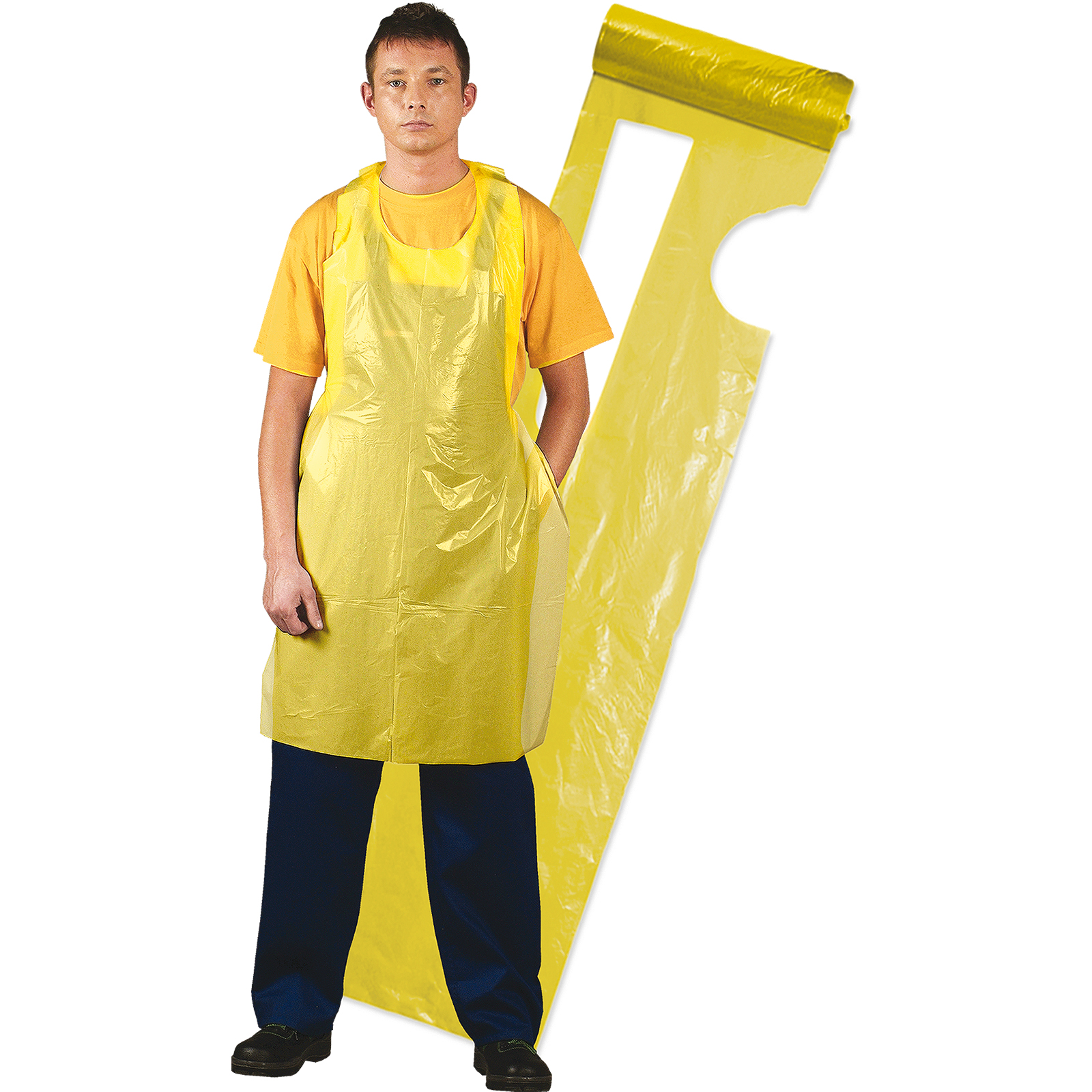 Einweg-Arbeitsschürze 98x70x40 Einweg-Arbeitsschürze 98x70x40