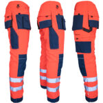 Reflektierende Overalls PROFI HIVIS NAVY RED