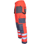 Reflektierende Overalls PROFI HIVIS GRAU ROT