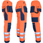 Reflektierende Overalls PROFI HIVIS NAVY ORANGE