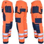 Reflektierende Overalls PROFI HIVIS NAVY ORANGE