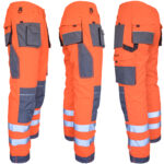 Reflektierende Overalls PROFI HIVIS GRAU ORANGE