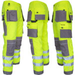 Reflektierende Overalls PROFI HIVIS GREY GELB