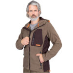Arbeitsfleecejacke mit Kapuze NEWAGE BROWN