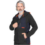 Arbeitsfleecejacke mit Kapuze NEWAGE BLACK