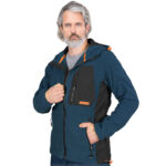 Arbeitsfleecejacke mit Kapuze NEWAGE NAVY