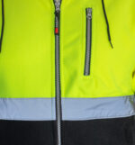 Reflektierender Fleece-Kapuzenpullover HIVIS HOOD BLACK