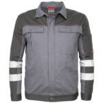 Baumwoll-Arbeitsjacke DELUX REFLEX GREY