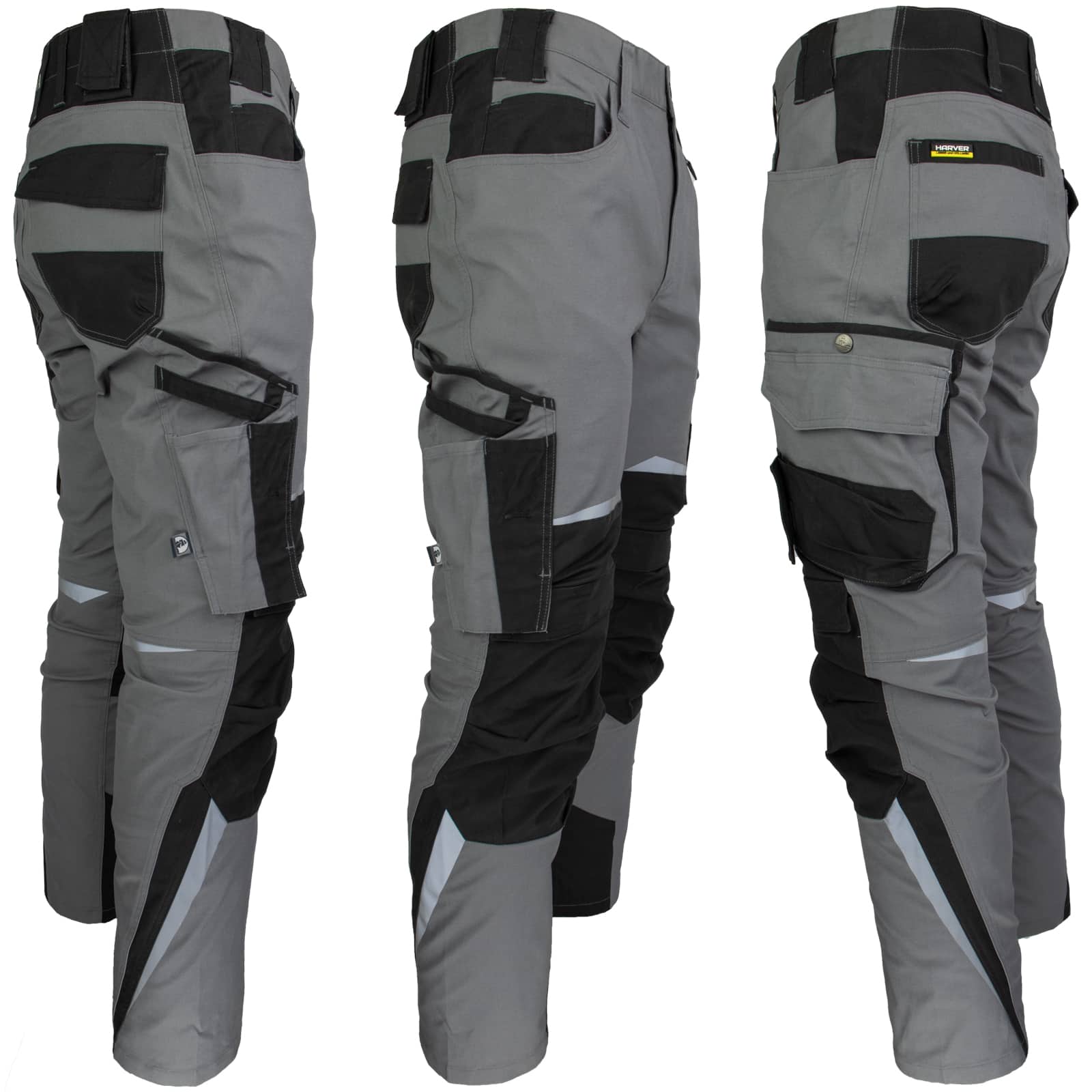 Latzhose aus Baumwolle mit Elastan HARVER AIR GREY Latzhose aus Baumwolle mit Elastan HARVER AIR GREY