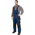 Winteroverall für Hosenträger PROFI NAVY RED