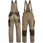 Winterarbeitshose mit Trägern 2in1 NEWAGE BROWN