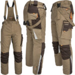 Winterarbeitshose mit Trägern 2in1 NEWAGE BROWN