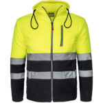 Reflektierender Fleece-Kapuzenpullover HIVIS HOOD BLACK