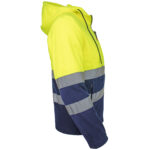 Reflektierender Fleece-Kapuzenpullover HIVIS HOOD NAVY