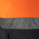 Fleece-Arbeitssweatshirt PROFI HIVIS BLACK