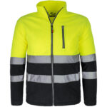 Fleece-Arbeitssweatshirt PROFI HIVIS BLACK