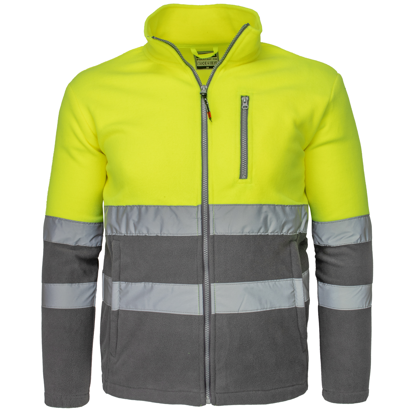 Fleece-Arbeitssweatshirt PROFI HIVIS GREY Fleece-Arbeitssweatshirt PROFI HIVIS GREY