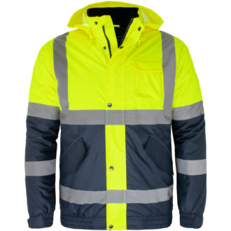Reflektierende Winter-Bomberjacke ROAD YELLOW