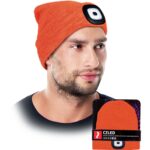 Wintermütze mit LED-Taschenlampe SHINE ORANGE