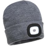 Wintermütze mit LED-Taschenlampe SHINE BLACK