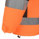 Reflektierende isolierte Arbeitsjacke mit Kapuze TORTON ORANGE