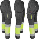 Reflektierende Hose mit Elastan MANNLAND HIVIS BLACK
