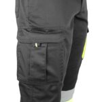 Reflektierende Hose mit Elastan MANNLAND HIVIS BLACK