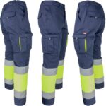 Reflektierende Hose mit Elastan MANNLAND HIVIS NAVY